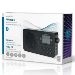 Nedis Bærbar FM-radio med Bluetooth