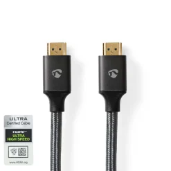 Nedis Fabritallic Ultra High Speed HDMI-kabel, 8K@60Hz, 2 m, eARC