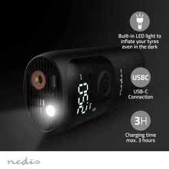Nedis Genopladelig luftkompressor
