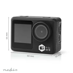 Nedis 4K-actionkamera med to skærme