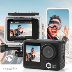 Nedis 4K-actionkamera med to skærme