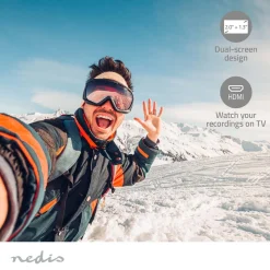 Nedis 4K-actionkamera med to skærme
