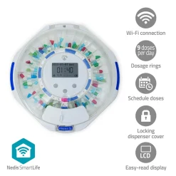 Nedis SmartLife Pilledispenser med LCD - WiFi