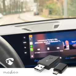 Nedis Trådløs CarPlay- og Android Auto-adapter
