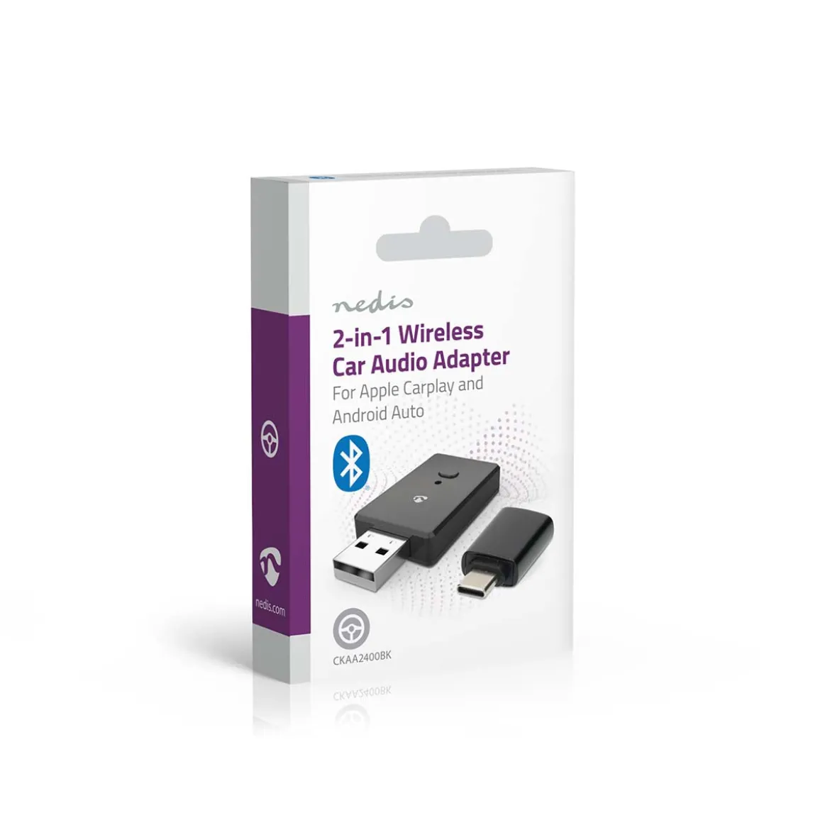 Nedis Trådløs CarPlay- og Android Auto-adapter