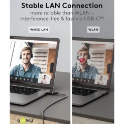 Netværkskabel med USB-tilslutning USB-C - 2 m