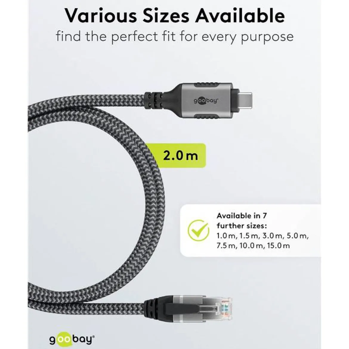 Netværkskabel med USB-tilslutning USB-C - 2 m