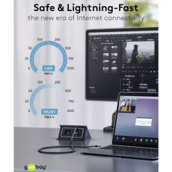 Netværkskabel med USB-tilslutning USB-C - 2 m