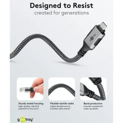 Netværkskabel med USB-tilslutning USB-C - 1 m