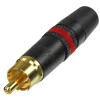 Neutrik Rød RCA-stik i metal, hanstik.