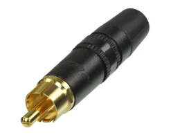 Neutrik Stikprop RCA i metal Han - Sort