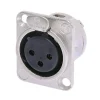 Neutrik XLR-hun stik til chassis 3-polet.