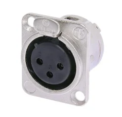 Neutrik XLR-hun stik til chassis 3-polet.