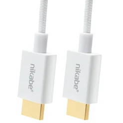 Nikabe Tynd HDMI 2.1-kabel - 8K/60 Hz & 4K/120 Hz - Hvid - 1 m