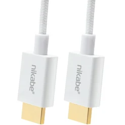 Nikabe Tynd HDMI 2.1-kabel - 8K/60 Hz & 4K/120 Hz - Hvid - 2 m