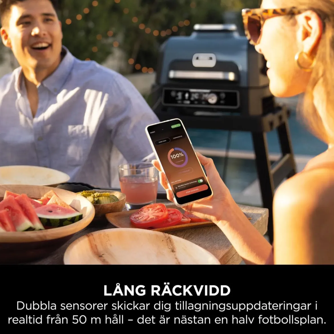 Ninja ProChef trådløst stegetermometer, Sort/sølv
