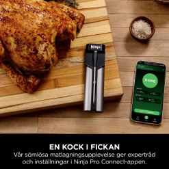 Ninja ProChef trådløst stegetermometer, Sort/sølv