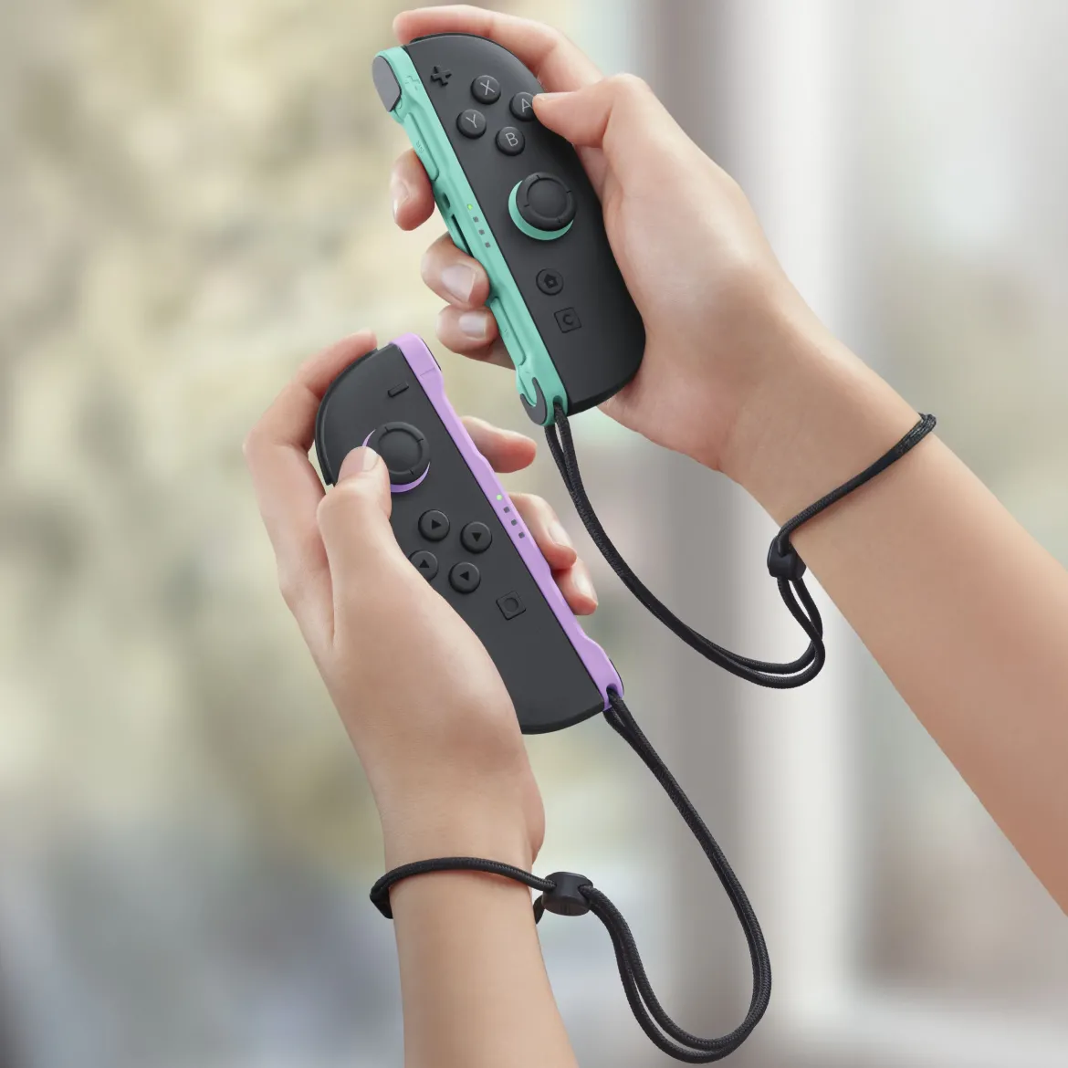 Nintendo Joy Con 2 Par - Lyse lilla/lysegrøn
