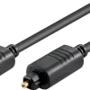 Optisk Toslink Kabel 1.5 m - Sort