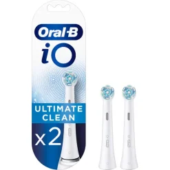 Oral-B iO Ultimate Clean børstehoveder, 2-pak, Hvid