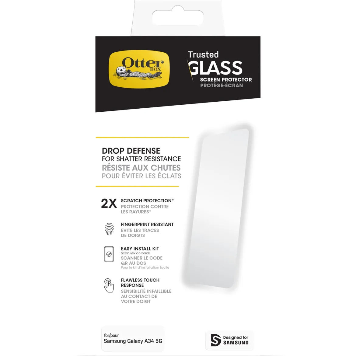 Otterbox Pålideligt skærmbeskyttelse til Samsung Galaxy A34 5G.
