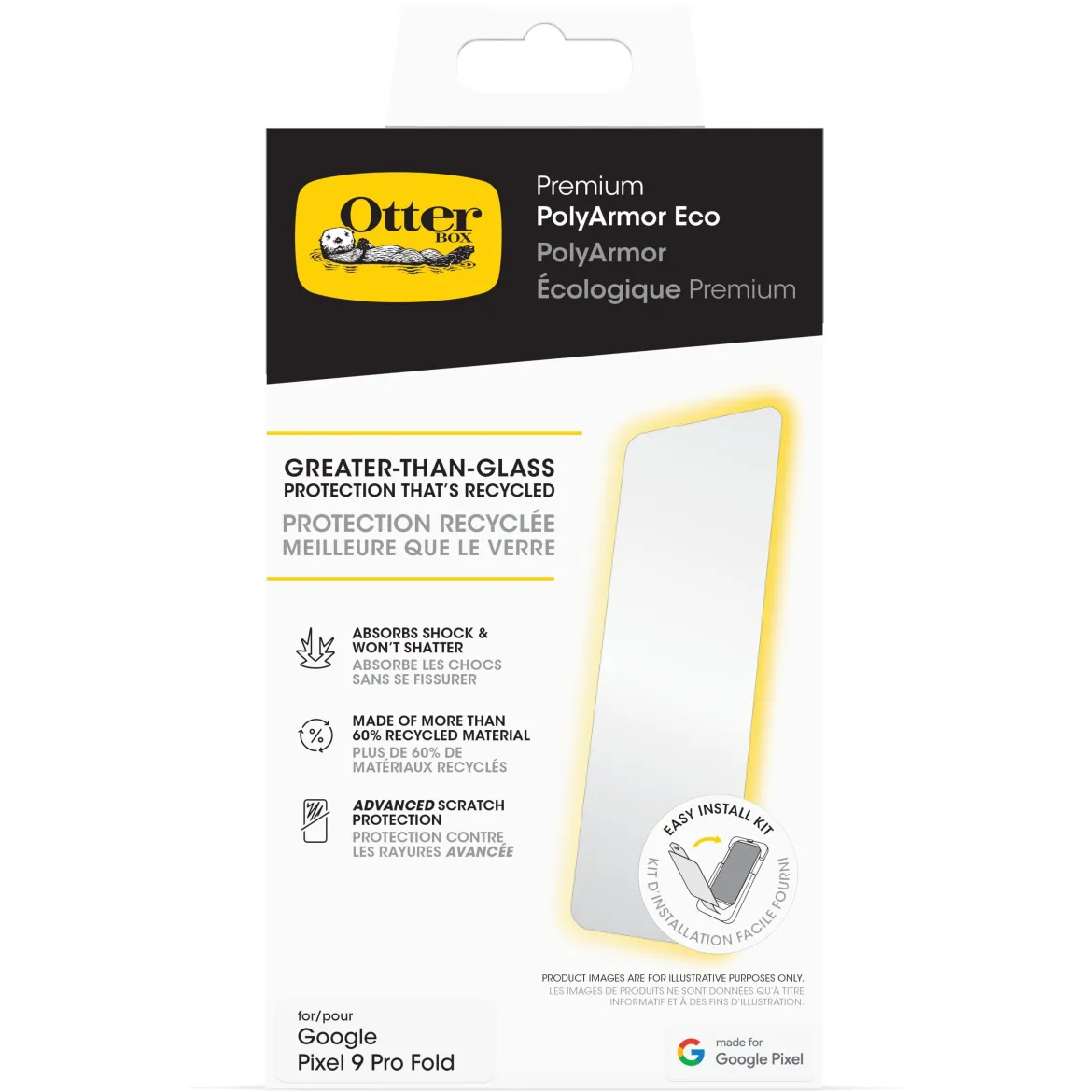 Otterbox Premium PolyArmor skærmbeskyttelse til Pixel 9 Pro Fold
