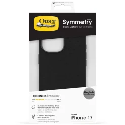 Otterbox Symmetry Cactus Leather Magsafe til iPhone 17 - Sort
