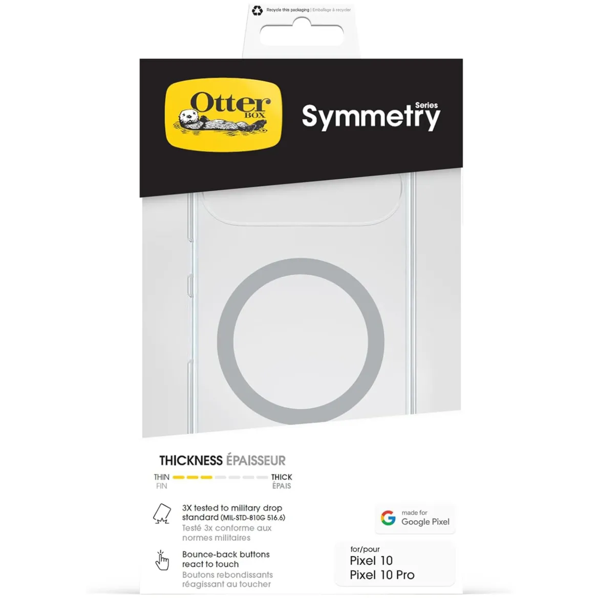 Otterbox Symmetry Clear til Pixel 10 / Pixel 10 Pro