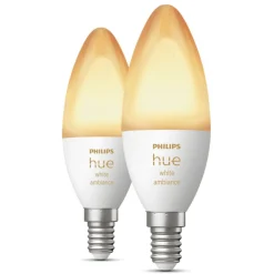 Philips Hue Ambiance Smart LED-pære E14 470 lm - 2-pak