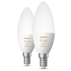 Philips Hue Ambiance Smart LED-pære E14 470 lm - 2-pak