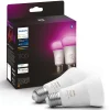 Philips Hue Color Ambiance Smart LED-pære E27 1100 lm 2-pak