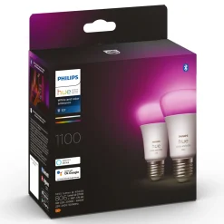 Philips Hue Color Ambiance Smart LED-pære E27 1100 lm 2-pak
