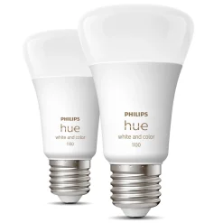 Philips Hue Color Ambiance Smart LED-pære E27 1100 lm 2-pak
