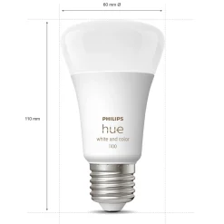 Philips Hue Color Ambiance Smart LED-pære E27 1100 lm 2-pak