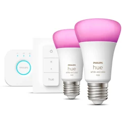 Philips Hue Color Ambiance Startpakke Smarte LED-pærer 2-pakke
