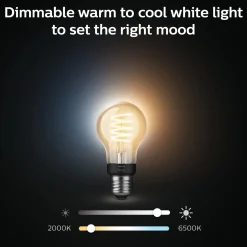 Philips Hue Filament A60 E27 Smart LED-pære 550 lm