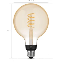 Philips Hue Filament G125 E27 Smart LED-pære 550 lm