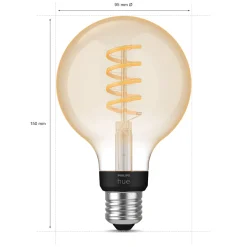 Philips Hue Filament G93 E27 Smart LED-pære 550 lm