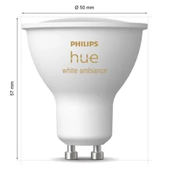 Philips Hue Hvid Ambiance Smart LED-pære GU10 400 lm - 2-pak