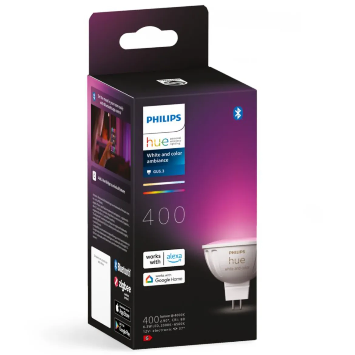 Philips Hue Hvid og farveambiance MR16 400 lm