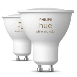 Philips Hue Hvid og farve ambiance smart LED-pære GU10 400 lm - 2-pak