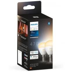 Philips Hue Luster Kuglelampe White Ambiance E14 470 lm 2-pakke