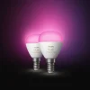Philips Hue Luster Kuglelampe White and Color Ambiance E14 470 lm 2-pakke