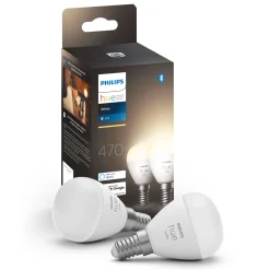 Philips Hue Luster Smart LED-pære E14 470 lm - 2-pak