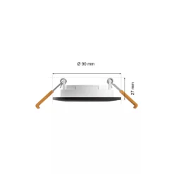 Philips Hue Slank indbygget belysning Ø90 mm 3-pakning - Sort