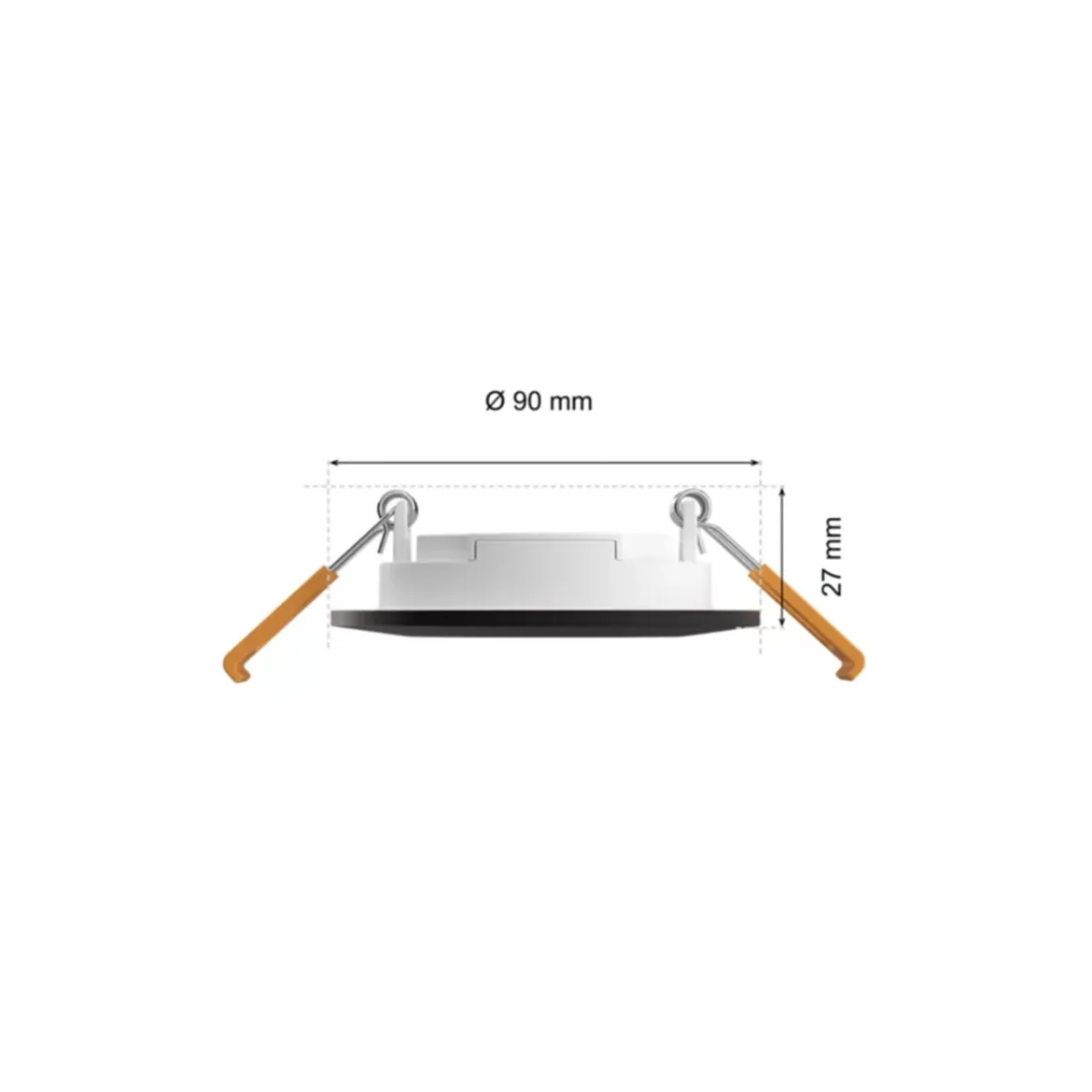 Philips Hue Slank indbygget belysning Ø90 mm 3-pakning - Sort