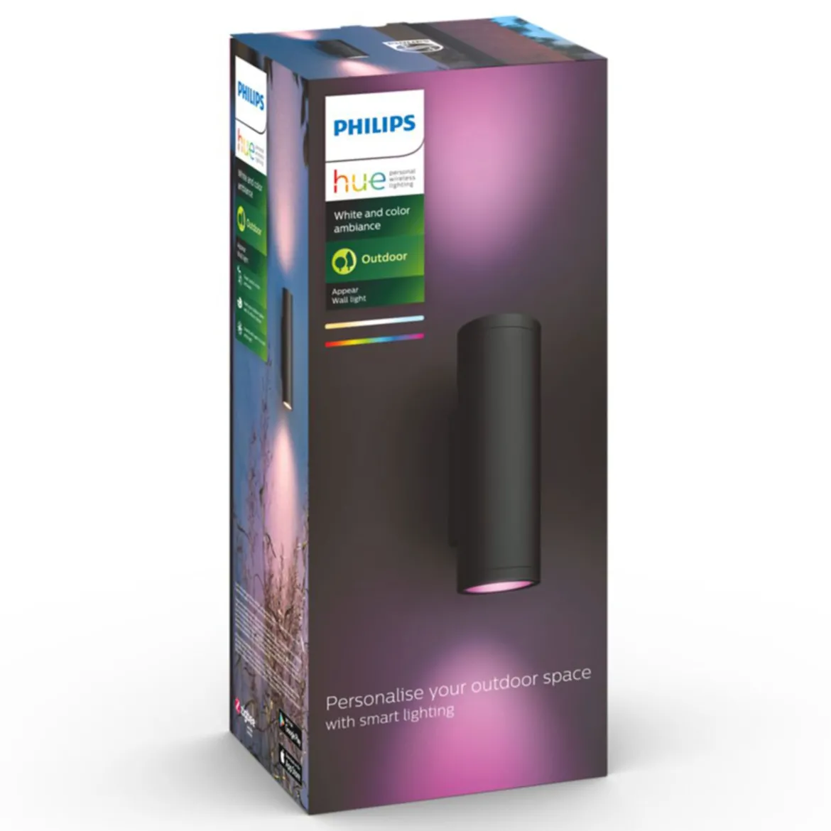 Philips Hue udendørs facadebelysning.