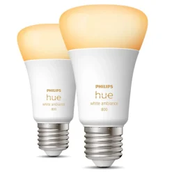 Philips Hue white ambience E27 Smart LED-pære 800 lm 2-pak