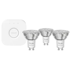 Philips Hue White and Color Ambiance Essential startpakke, 3x GU10 med Bridge