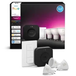 Philips Hue White & Color Ambiance GU10 - Startpakke med Bridge Pro